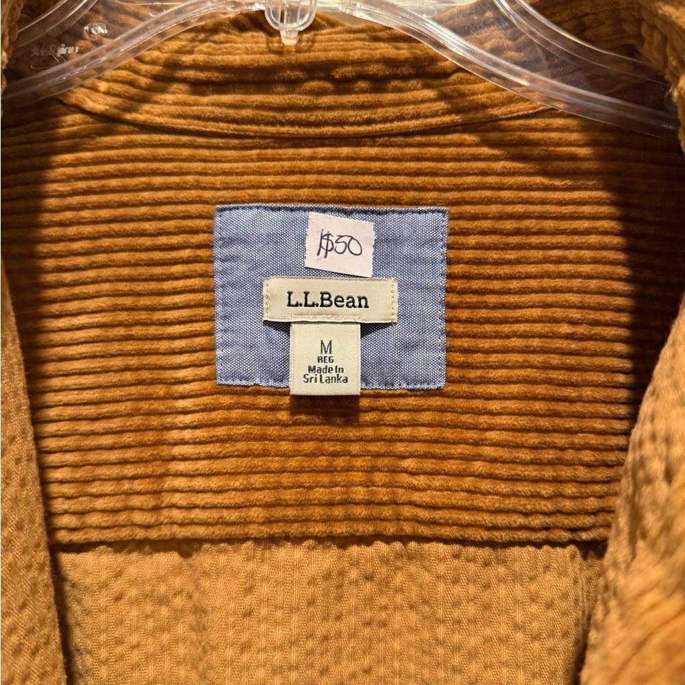 L.L. Bean Tan Corduroy Shacket - Picture 3 of 4